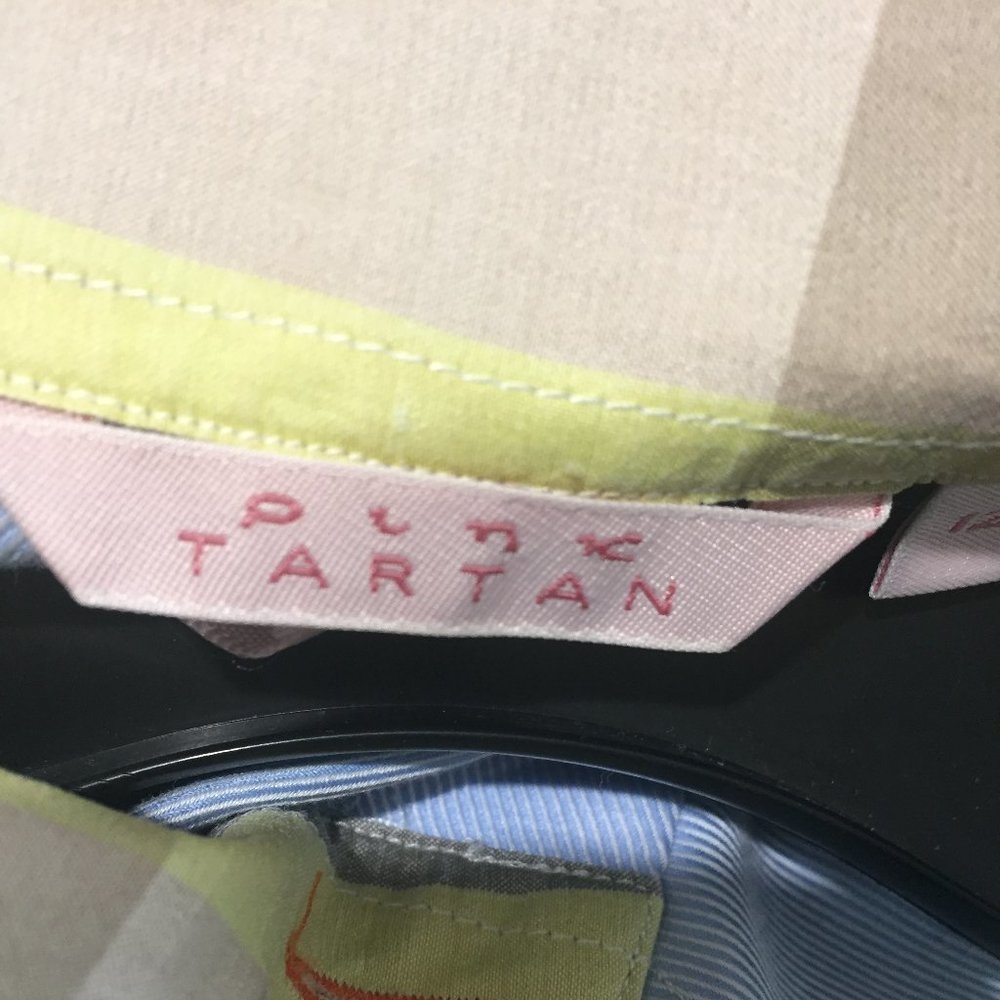 VINTAGE PINK TARTAN BLOUSES SIZE 12 - Picture 4 of 8